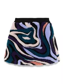 PUCCI Junior юбка из шерпы, черный