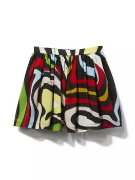PUCCI Junior юбка мини с принтом Marmo, черный