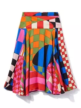 PUCCI Junior юбка с принтом Giardino, розовый