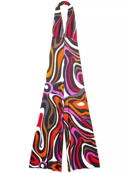 PUCCI комбинезон с вырезом халтер и принтом, розовый