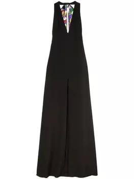 PUCCI макси-платье с вырезом халтер, черный