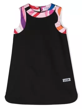 Pucci платье А-силуэта с принтом, черный