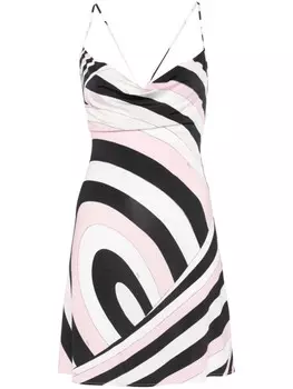 PUCCI платье мини с принтом Iride, черный