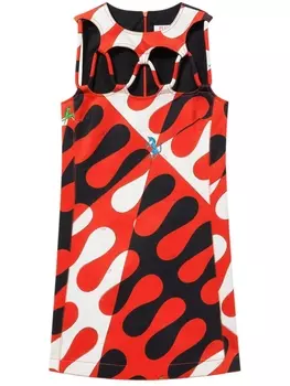 PUCCI платье мини с принтом Leocorno, черный
