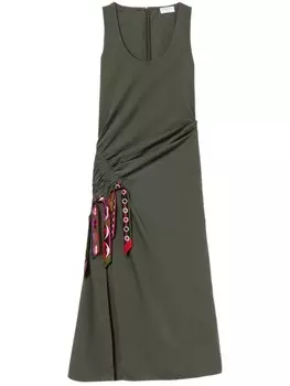 PUCCI платье с драпировкой и отделкой Vivara, зеленый