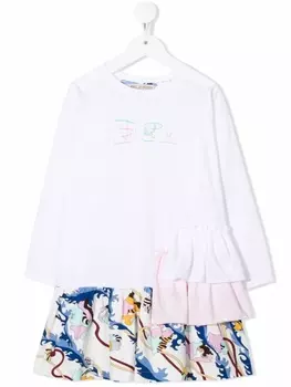 Pucci платье с оборками, белый