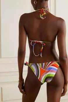 PUCCI плавки бикини с принтом Baby Iride, красный