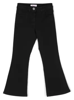 Pucci расклешенные джинсы с принтом Iride, черный