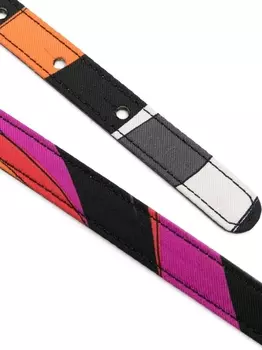 PUCCI ремень в полоску, черный