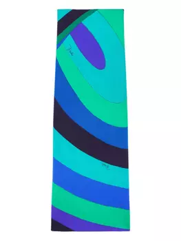 PUCCI шарф с принтом, зеленый