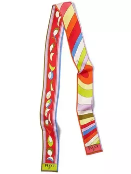 PUCCI шелковый платок с принтом Iride Pesci, оранжевый