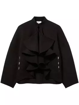 PUCCI шерстяной жакет с оборками, черный