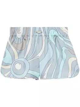 PUCCI шорты с принтом «мармо», синий