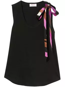 PUCCI топ из джерси с U-образным вырезом, черный