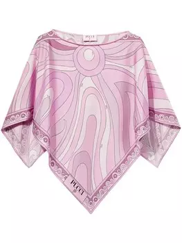 PUCCI топ с принтом Marmo и Orchidee, розовый