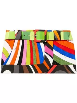 PUCCI юбка мини с принтом, синий