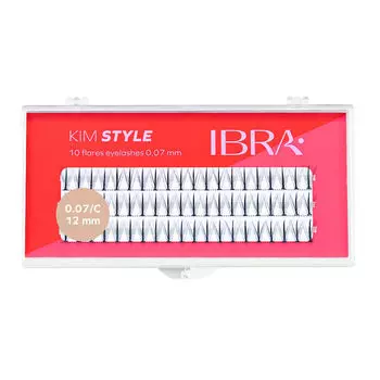 Пучки ресниц 12 мм, 60 шт./1 упаковка. Ibra Makeup Kim style