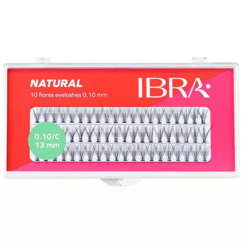 Пучки ресниц 13 мм, 60 шт./1 упаковка. Ibra Makeup Natural