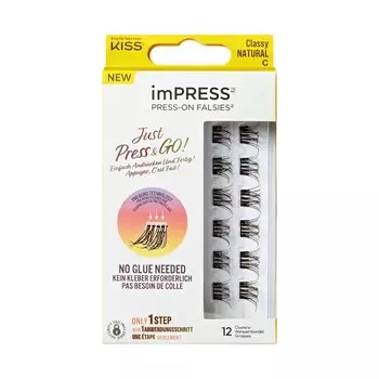 Пучки самоклеящихся ресниц Press on Falsies Classy Natural Kiss ILS01C 12 шт