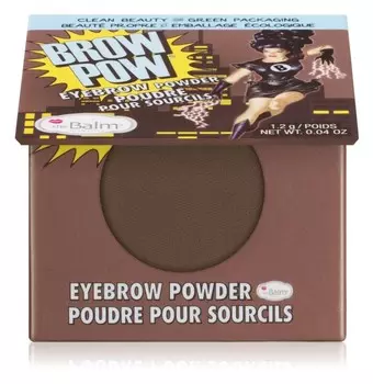 Пудра для бровей в практичном магнитном зеркале theBalm Browpow®, оттенок Dark Brown 1.2 г