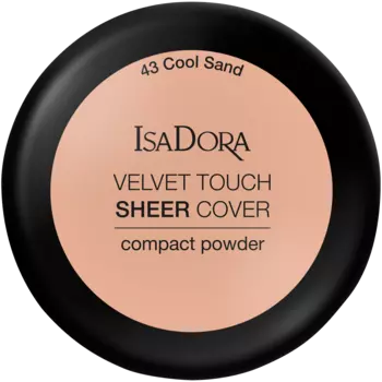 Пудра для лица 43 холодный песок Isadora Velvet Touch Sheer Cover, 7,5 гр