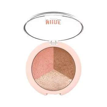 Пудра для лица Nude Look Baked Trio Golden Rose, 9,5 гр (nude)