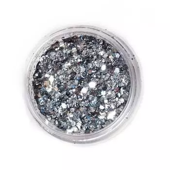 Пудра для ногтей - Gemstone Effect SILVER, Raisin