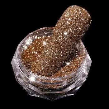 Пудра для ногтей с эффектом Flash - Brillant Flash Effect 01, Raisin