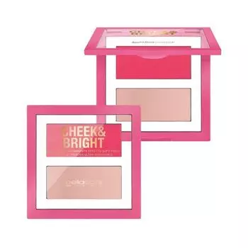 Пудра для сияния щек и румяна Bellaoggi, цвет cheeky pink, 2,5 x 2,5 гр