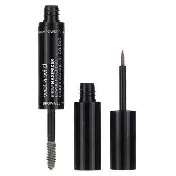 Пудра-максимайзер для бровей + гель Duo Ash Brown, 1 шт. wet n wild