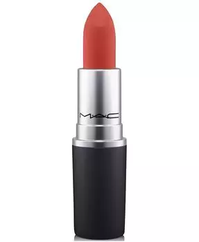 Пудровая губная помада Kiss Mac, цвет Devoted To Chili (warm brick red)