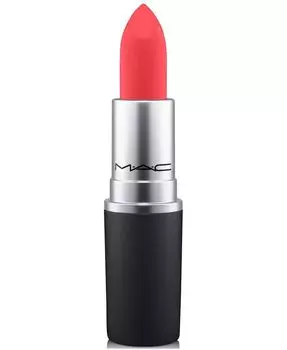 Пудровая губная помада Kiss Mac, цвет Mandarin O (bright creamy salmon pink)