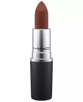 Пудровая губная помада Kiss Mac, цвет Turn To The Left (intense brown)