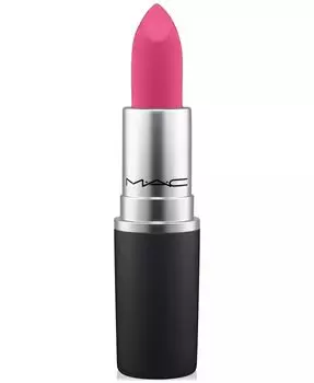 Пудровая губная помада Kiss Mac, цвет Velvet Punch (bright cool fuschia)