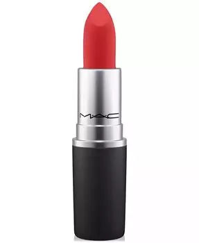 Пудровая губная помада Kiss Mac, цвет Werk, Werk, Werk (cool red)