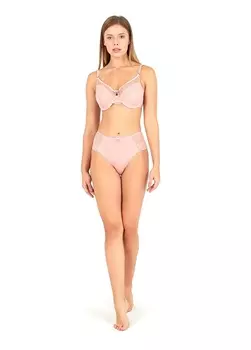 Пудровый бюстгальтер на косточках Blackspade