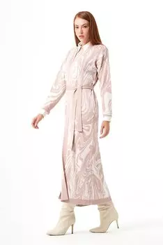 Пудровый кардиган из трикотажа со специальным рисунком Mizalle