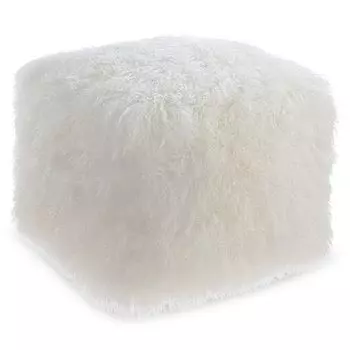 Пуф из тибетской овчины TOV Furniture, цвет White