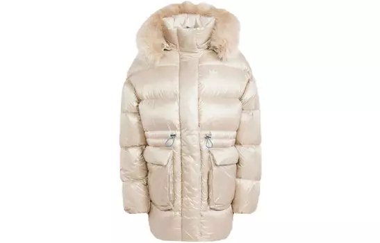 PUFFED Пуховик женский светло-хаки Adidas Originals