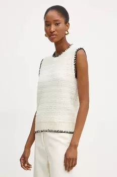 ПУФЭ жилет Silvian Heach, бежевый