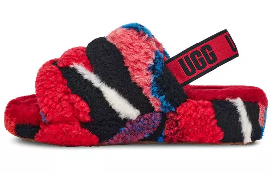 Пух Да Слайд Кали Коллаж Красный Женский Ugg