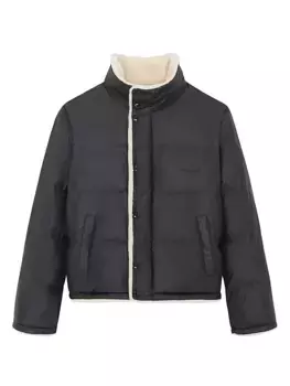 ПУХОВИК ИЗ НЕЙЛОНА Saint Laurent, черный