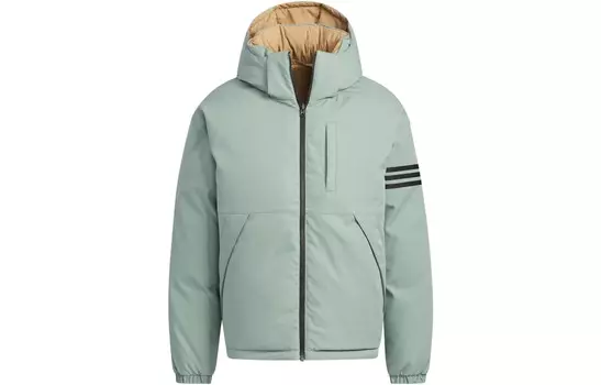 ПУХОВИК NEU Пуховик унисекс пыльно-зеленый Adidas Originals, зеленый