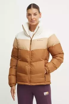 Пуховая куртка Colorblock Columbia, коричневый