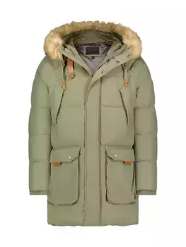 Пуховая парка Korsun с отделкой искусственным мехом Andrew Marc, цвет sage