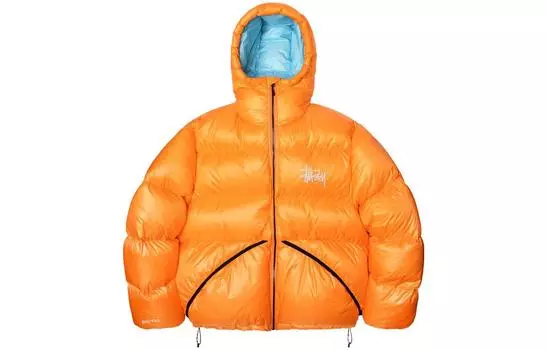 Пуховая парка Micro Ripstop Stussy, черный/серый