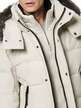 Пуховая парка с отделкой из искусственного меха Umbra Andrew Marc, цвет Moon