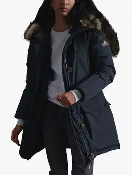 Пуховая парка Superdry Rookie, темно-синий