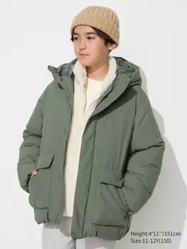 Пуховая парка Uniqlo kids, 55 зеленый
