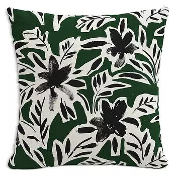 Пуховая подушка Cari, 20 x 20 дюймов Sparrow & Wren, цвет Cari Floral Green Black